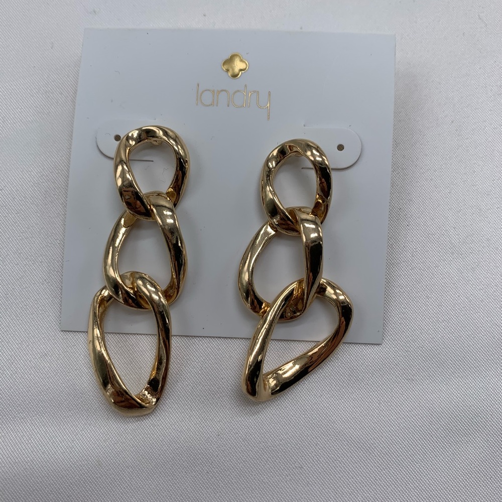 Earrings Landry Gold Tone Chain